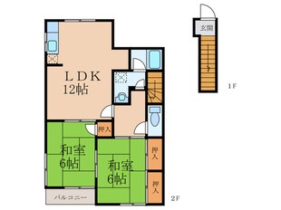 グリ－ンハイツ　Ｂ棟の物件間取画像